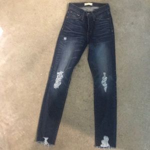 Madewell High Rise Skinny Distressed